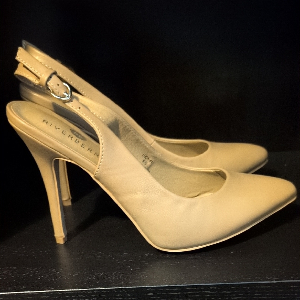 Women's Tan Slingback Heels